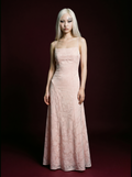 Blush Pink Floral Jacquard Spaghetti Strap Square Neck Maxi Dress