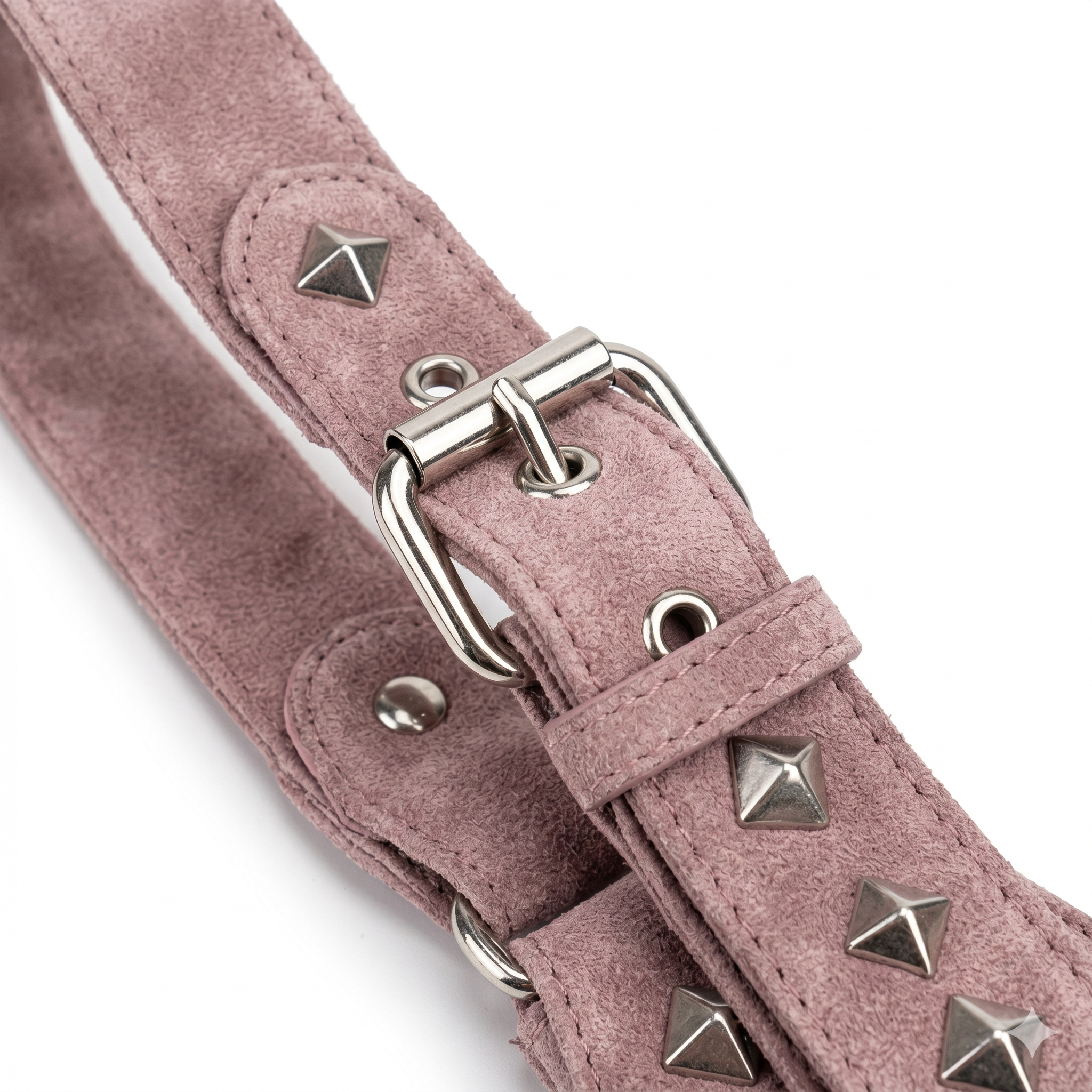 Dusty Pink Multi-Pocket Studded Shoulder Bag with Braided Detail